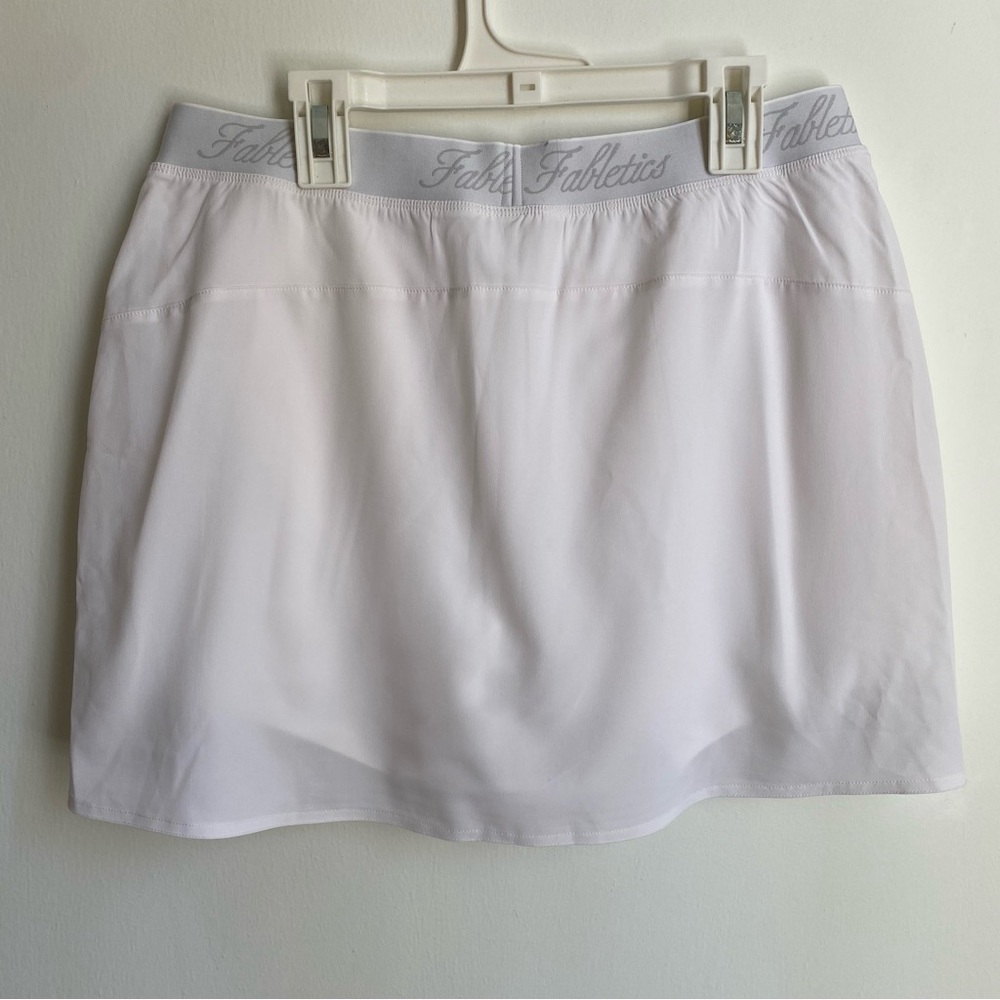 Fabletics Skort White Woven Lined Athletic Skort Classic with Pockets M - Picture 3 of 4